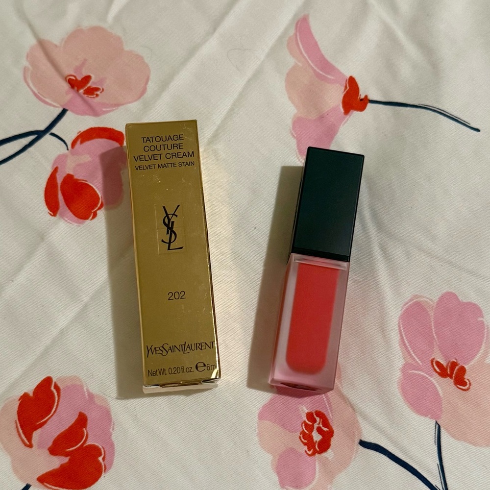 YSL Tatouage Cotoure Velvet Cream #202 Coral Symbol Lipstick